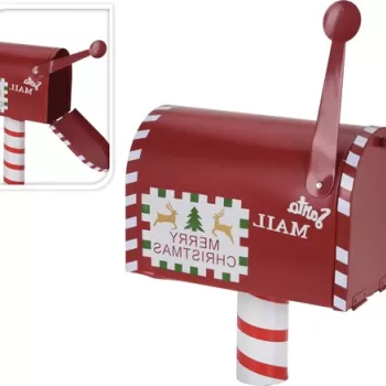 Decoratiune Mailbox, 23x13x25.5 cm, metal, multicolor imagine