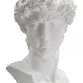 Decoratiune, Mauro Ferretti, Big Head, 44 x 35.5 x 60 cm, polirasina, alb imagine