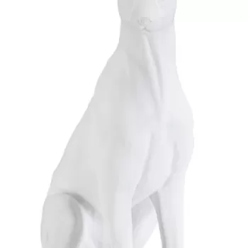 Decoratiune, Mauro Ferretti, Dog, 20 x 12.5 x 33 cm, polirasina, alb/auriu imagine