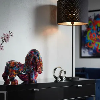 Decoratiune, Mauro Ferretti, Dog Psyco, 20x14x16.5 cm, polirasina, multicolor imagine