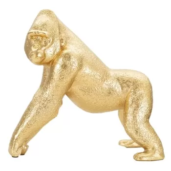 Decoratiune, Mauro Ferretti, Gorilla Side, 24.3 x 12.8 x 25 cm, polirasina, auriu imagine