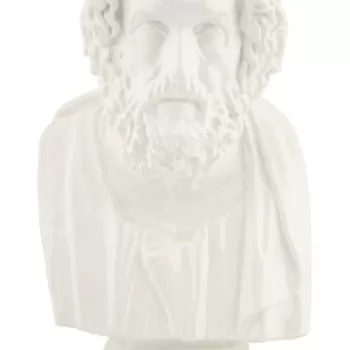 Decoratiune, Mauro Ferretti, Sage, 12.9 x 12.5 x 25 cm, polirasina, alb imagine