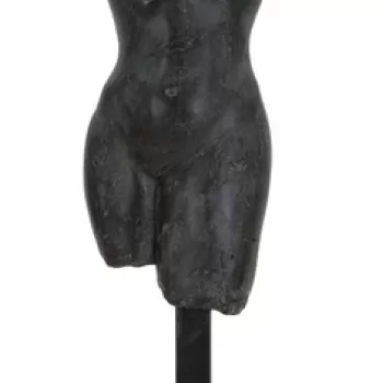 Decoratiune Museum Woman, Mauro Ferretti, 19x17x50 cm, polirasina, negru imagine