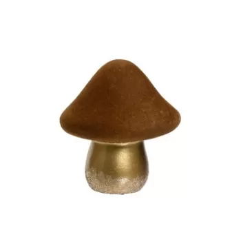 Decoratiune Mushroom, Decoris, 13x16x18.5 cm, teracota, maro imagine