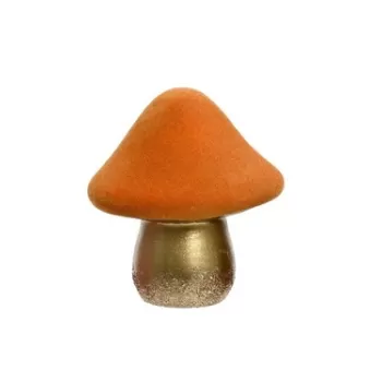 Decoratiune Mushroom, Decoris, 13x16x18.5 cm, teracota, portocaliu imagine
