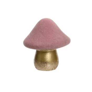 Decoratiune Mushroom, Decoris, 13x16x18.5 cm, teracota, roz imagine