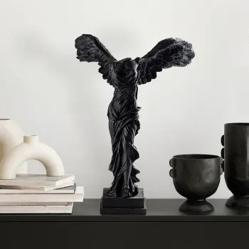 Decoratiune, Nike, 28x40x18 cm, Poliester, Negru imagine