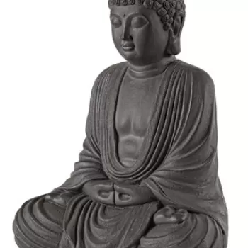 Decoratiune Pattaya Buddha Seated, Bizzotto, 33.5x25x42 cm, antracit imagine