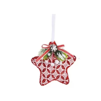 Decoratiune pentru brad Xmas Star V3, 12 cm, spuma, rosu imagine