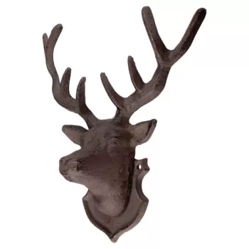 Decoratiune pentru perete, Esschert, Deer, 10 x 22 x 25.9 cm, fier forjat imagine