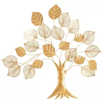 Decoratiune pentru perete, Mauro Ferretti, Albero Goldy, 81 x 2.5 x 78 cm, fier, multicolor imagine