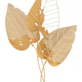 Decoratiune pentru perete, Mauro Ferretti, Autumn Leaf, 53 x 4 x 84.5 cm, fier, multicolor imagine
