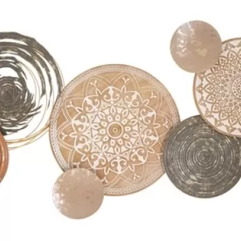 Decoratiune pentru perete, Mauro Ferretti, Boho, 167.6 x 8.9 x 80.6 cm, fier/mdf, multicolor imagine