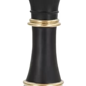 Decoratiune piesa sah, Mauro Ferretti, Queen, 9 x 25.5 cm, polirasina, negru/auriu imagine