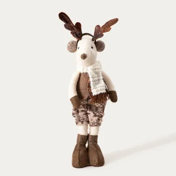 Decoratiune Ren Latest, Homla, 58 cm, poliester, maro/alb imagine