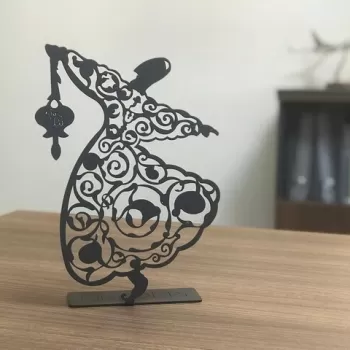 Decoratiune, Semazen Pod , 20x30 cm, Metal, Negru imagine