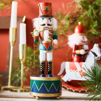 Decoratiune Spargatorul de nuci Nutcracker, Homla, 30 cm, lemn, multicolor imagine