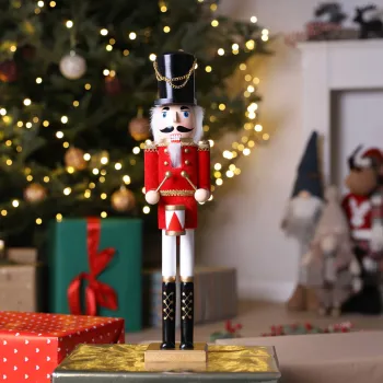 Decoratiune Spargatorul de nuci Nutcracker, Homla, 50 cm, lemn, multicolor imagine