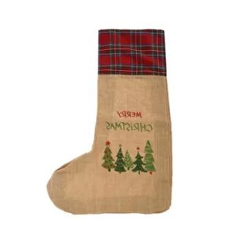 Decoratiune Stocking top plaid, 90 x 35 cm, iuta imagine