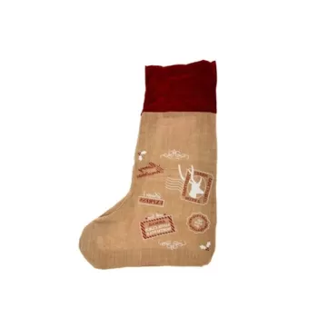Decoratiune Stocking top red, 90 x 35 cm, iuta imagine