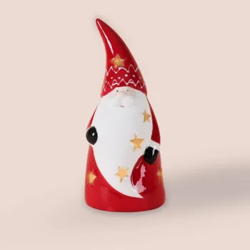 Decoratiune, SUS0146, 5x5x11 cm, Ceramica, Rosu/Alb imagine