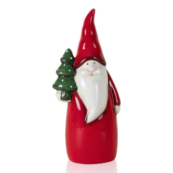 Decoratiune, SUS0167, 7x16x17 cm, Ceramica, Rosu/Alb imagine