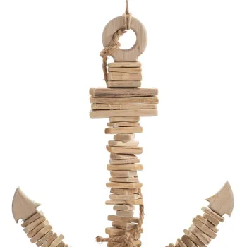 Decoratiune suspendabila Anchor, Mauro Ferretti, 39x7x46 cm, lemn de tanoak, natural imagine