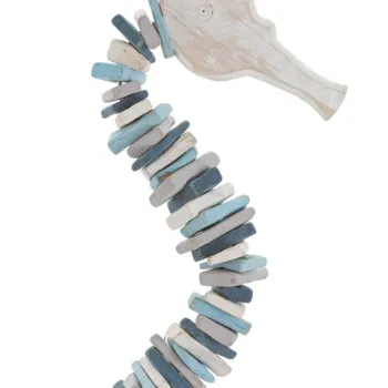 Decoratiune suspendabila Sea Horse, Mauro Ferretti, 22x6x55 cm, lemn de tanoak, multicolor imagine