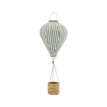 Decoratiune suspendata, Bloomingville, Pomp, 25x65 cm, poliester/zambila de apa, verde imagine
