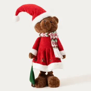 Decoratiune ursoaica Nikx, Homla, 47 cm, poliester/metal/lemn, multicolor imagine