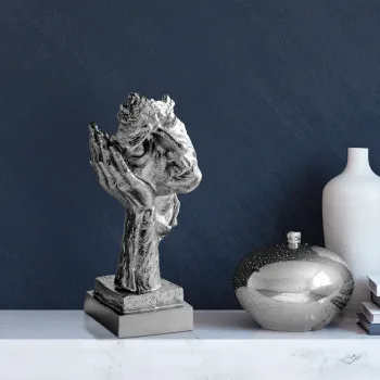 Decoratiune, Yak-030-B, Poliester, Argintiu imagine