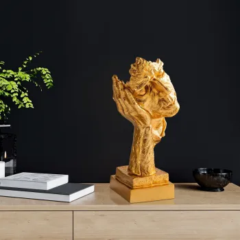 Decoratiune, Yak-030, Poliester, Auriu imagine