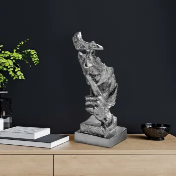 Decoratiune, Yak-031-B, Poliester, Argintiu imagine