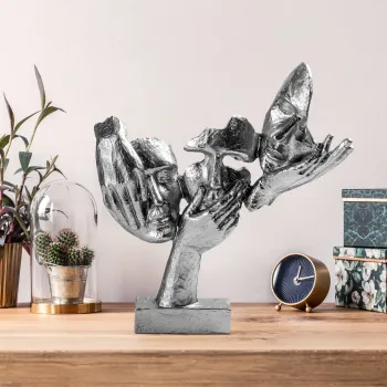 Decoratiune, Yak-033-B, Poliester, Argintiu imagine