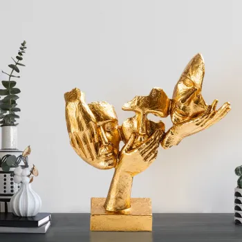 Decoratiune, Yak-033, Poliester, Auriu imagine