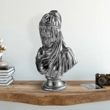 Decoratiune, Yak-038-B, Poliester, Argintiu imagine