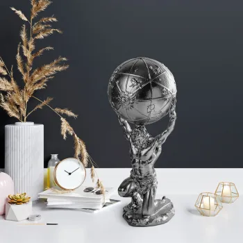 Decoratiune, Yak-039-B, Poliester, Argintiu imagine