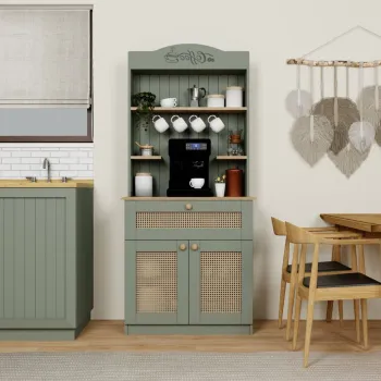 Dulap de bucatarie, Miwood, Lucas 1600-129, 80x100x42 cm, PAL, Verde imagine