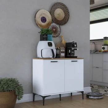 Dulap de bucatarie, Rani, JE190, PAL, Nuc/Alb imagine