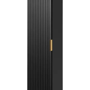 Dulap inalt cu usa, cu fixare pe perete, Adel Black, Comad, 35x25x140 cm, MDF/PAL laminat, negru mat/grafit imagine