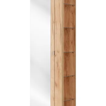 Dulap inalt cu usa, cu fixare pe perete, Capri Oak, Comad, 45x33x170 cm, PAL laminat, stejar craft gold imagine