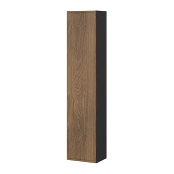 Dulap inalt cu usa, cu fixare pe perete, Talia Casella, Comad, 30x25.5x140 cm, MDF/PAL laminat, stejar casella/negru mat imagine