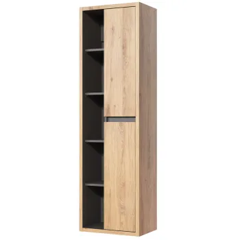 Dulap inalt cu usi, cu fixare pe perete, Devon, Comad, 50x33x170 cm, PAL laminat, stejar shetland imagine