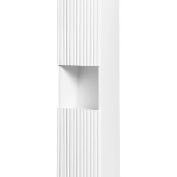 Dulap inalt cu usi, cu fixare pe perete, Nova White, Comad, 30x25x140 cm, MDF/PAL laminat, alb mat imagine