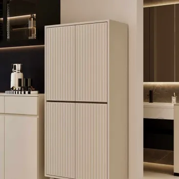 Dulap pentru bucatarie, Hanah Home, Capella, 69x158x32 cm, MDF LAMINAT, Gresie imagine