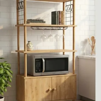Dulap pentru bucatarie, Hanah Home, Pk09Pk, 60x140x30 cm, PAL, Maro imagine