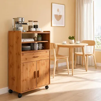 Dulap pentru bucatarie, Hanah Home, Vario, 59x92x40 cm, PAL, Maro imagine