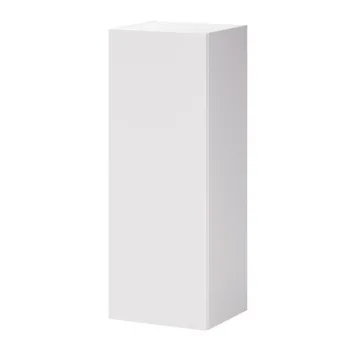 Dulap semi-coloana cu 1 usa, cu fixare pe perete, Aster White, Comad, 30x26.6x80 cm, PAL laminat, alb mat imagine