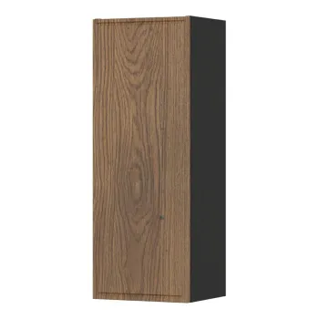 Dulap semi-coloana cu 1 usa, cu fixare pe perete, Talia Casella, Comad, 30x18.5x80 cm, MDF/PAL laminat, stejar casella/negru mat imagine