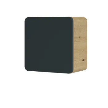 Dulap suspendat cu 1 usa, Aruba Cosmos, Comad, 35x22x35 cm, MDF/PAL laminat, gri/stejar craft gold imagine
